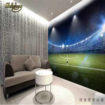 Beibehang Didmeninė foto freskomis futbolo fone freskos žaidimų aikštelė sienų dangos sporto sienos freskos 3d papel de parede