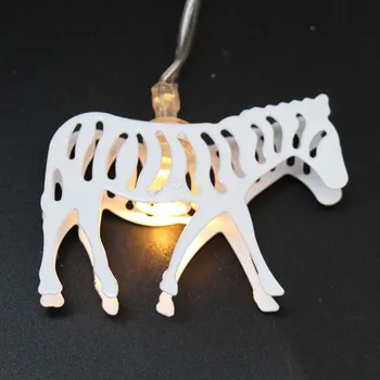 10vnt LEDs1.6M Baterija maitinamo LED rose metalo zebra arklių Žibintai String Atostogų Šalis Apdaila