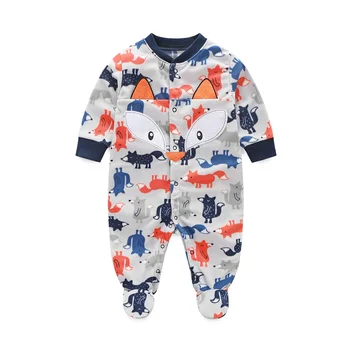 Hooyi Vilnos Kūdikiams su koja Kūdikių Berniukų drabužiai bebe Jumpsuits darbo drabužiai Sleepwear roupas de bebe pijama Komplektai