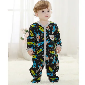 Hooyi Vilnos Kūdikiams su koja Kūdikių Berniukų drabužiai bebe Jumpsuits darbo drabužiai Sleepwear roupas de bebe pijama Komplektai