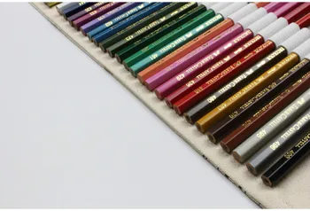 Karšto pardavimo drobės didelės talpos, rankų darbo maišelis pieštuko atveju užuolaidų 36/48/72 spalvoti pieštukai maišelis didelis langas vaikai tapyba