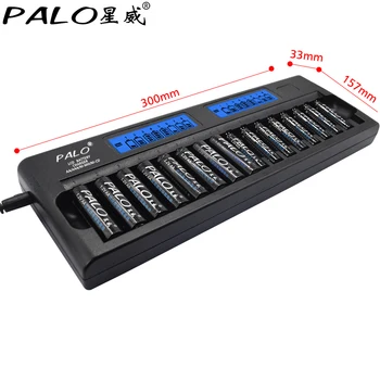 PALO 16 slots Protingas, greitai, baterija, kroviklis AA/AAA NI-MH NI-CD Akumuliatoriai Naudoti