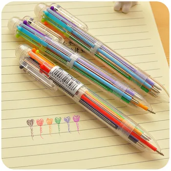 DL D106 kūrybos animacinių filmų įvairiaspalvis rašiklis, daugiafunkcinis paspauskite spalvos rašikliu, pieštuku raštinės reikmenys asmenybės 6