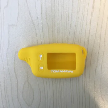 2-way TW-9010 LCD Nuotolinis Valdymo Raktas Fob + Tamarack Silikono Atveju rusijos TW 9010 dvipusis automobilių signalizacijos sistemos Tomahawk TW9010