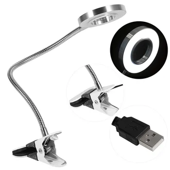 8W Nešiojamų Stalo Įrašą Lempa Antakių Blakstienų, Nagų Tatuiruotė permanentinis Makiažas Žibintai USB LED Įkrovimo lemputė su 3,5 X didinamasis stiklas