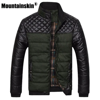 Mountainskin Prekės vyriški Švarkai ir Paltai 4XL PU Kratinys Dizaineris Striukės Vyrams Viršutiniai drabužiai Žiemos Vyrų Mados Drabužių SA004