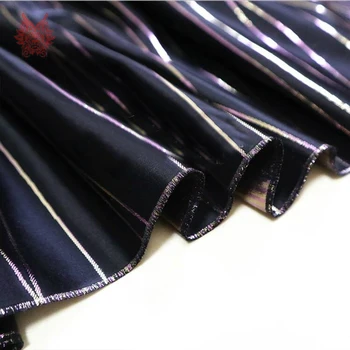 Prabanga juoda balta su metalo juostele žakardo brokatas audinio suknelė kailis žakardo tissu medžiaga tela tecido stoffen SP4738