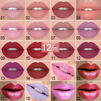 Matinis Matinis Lūpų Blizgesys Moterų 20 Spalvų Ilgalaikį Maistingas Lipstic Moterų Lūpų Make Up Kosmetika Didelis Lūpų Blizgesys