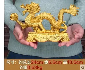 Naujas drakonas, dekoruotos apdailos home office gold dragon produktai Apdaila, skulptūra, statula Namų Menai, Amatai,