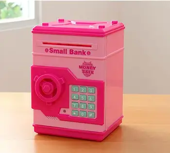 2018 Karšto Naujas Piggy Bank Mini ATM Monetos Banko Saugos Elektroninis Slaptažodį Kramtomoji Monetos grynųjų Pinigų priėmimo Mašina, Dovana Vaikams Vaikams