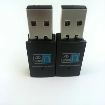 300Mbps Mini Bevielis USB Wlan Adapteris, 802.11 g /n /b Wifi, skirtą kompiuterį, Android TV Box Nemokamas Pristatymas