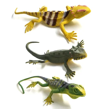 12pcs/ Driežai Roplių Modeliavimas plastiko miškų, laukinių gyvūnų modelio, žaislai, papuošalai Tikroviška PVC statulėlės namų dekoro Dovana Vaikams