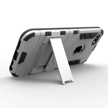 Šarvai Atveju iPhone 5c Sunkiųjų Hibridinių Standžiųjų Minkštas Tvirtos Silikoninės Gumos Telefono Dangtelį Coque su Stovo Funkcija 