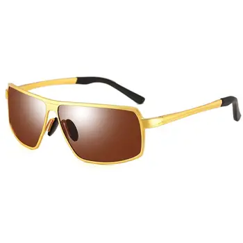 2016 Naujas Poliarizuota Vairavimo Akiniai nuo saulės Vyrams Aikštėje Metalo Neperleidžiama Rėmo Retro Saulės Akiniai Mens vairuotojo stiklo oculos