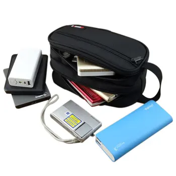 Nešiojamas Skaitmeninis Priedai Kelionių Saugojimo Krepšys HDD U Diską, USB Duomenų Kabelis, Telefono Maitinimo Banko Elektroninių Įtaisą Organizatorius Dėklas