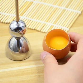 Specialaus Nerūdijančio Plieno, kiaušinio atidarytuvas silver + kiaušinių puodelio Kiaušinių Lukštais Topper Cutter Kiaušinių Knocker virtuvės reikmenys kepimo įrankiai