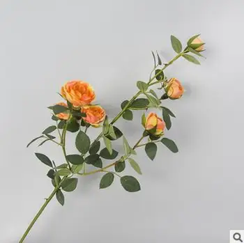 6 Galvą Dekoro Arbata, Rožių Dirbtinės Gėlės Šilko Gėlės, Gėlių Šilko Nekilnojamojo Touch Rose Vestuvių Puokštė Namuose Šalis Dizainas Gėlės