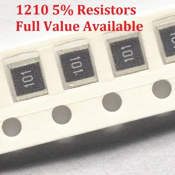 100VNT/daug SMD Chip Rezistorius 1210 150K/160K/180K/200K/220K/Om 5% Atsparumas 150/160/180/200/220/K Varžai Nemokamas 