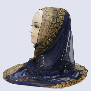 Naujas ponios Islamo Emuliacija šilko šalikai,Musulmonų suaugusiųjų geometrinis headscarves,jaustis patogiai,stylishmulti-funkcinis plona skara
