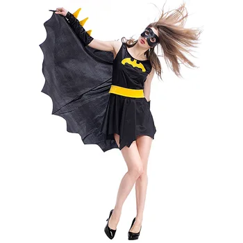 Šalis Seksualus Gpgb Kariai Kostiumų Suaugusių Moterų,Bat Kovotojai Halloween Kostiumai Betmenas Lady Jaukus Pečiais Suknelės