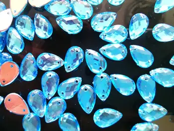 Nemokamas pristatymas Siūti kalnų krištolas šviesiai mėlynos spalvos 8*13mm vandens lašo formos kristalų masės Deimantas Brangakmenio 300pcs/daug