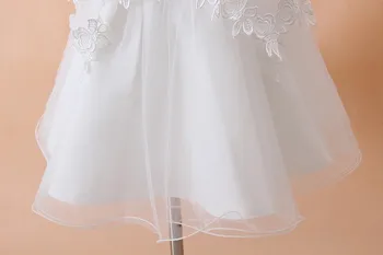 Kūdikių Krikšto Suknelė Baltos spalvos Tiulio Kūdikių Princesė Krikšto Suknelė Bamblys Kūdikių Mergaičių Grupė Vestuvių Suknelės Dydis 0-18M