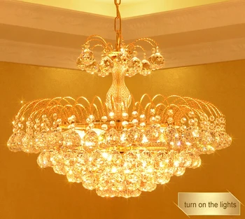 LED Šviestuvo Krištolo Sietynai Aukso Prabangūs Sietynai kronleuchter Šiuolaikinės E14 Lubų Šviestuvas, Apšvietimas Home Hotel Deco