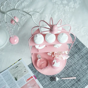 SWEETGO Birdcage už keksiukų rožinė dekoravimo priemonės vestuvių saldus desertas stalo tiekėjas baker vitrina tortas stovi