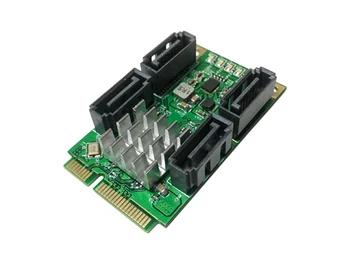 SATA Kortelių Mini PCI-Express 4-port SATA3.0 6Gb/s Valdiklio plokštė SATA Adapteris