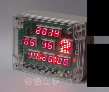 Daugiafunkcinis skaitmeninis vamzdžio 14 LED dot matrix elektroninis laikrodis 
