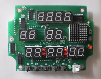Daugiafunkcinis skaitmeninis vamzdžio 14 LED dot matrix elektroninis laikrodis 