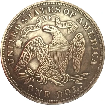 1870 m. Jungtinės amerikos valstijos $1 Doleris monetos KOPIJA NEMOKAMAS PRISTATYMAS Tipas 2