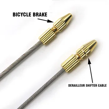 Dviračių sportas dviračių stabdžių kabelis patarimai garbanos dviračių derailleur shift laido galą kepurės core vidinė viela movos