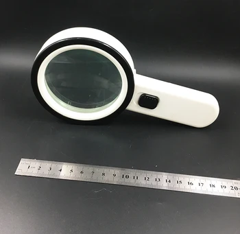 20X-30X Kišeninis didinamasis stiklas LED didinamojo stiklo Papuošalai loupe su 12 led žibintai didinamojo stiklo objektyvas skaityti pagalbos Aukštos raiškos HD