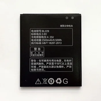 Lenovo A806 Baterijos 2500mah BL229 Li-on Baterija Lenovo A806 Išmanųjį telefoną