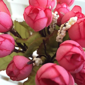 1 Krūva=15 Galvų Rožės Bract Modeliavimas Gėlės Šilko Rožė, Gėlės, Dekoratyvinių Namų Vestuves Festivalis P10