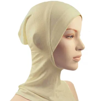 Pagal Skrybėlę Bžūp Kaulų Variklio Dangčio Ninja Vidinis Hijabs Moterų, Musulmonų Ir Islamo Wrap Skarelė Ant Kaklo Pilnas Draudimas Šalikas 14 Spalvų