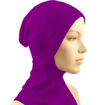 Pagal Skrybėlę Bžūp Kaulų Variklio Dangčio Ninja Vidinis Hijabs Moterų, Musulmonų Ir Islamo Wrap Skarelė Ant Kaklo Pilnas Draudimas Šalikas 14 Spalvų