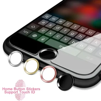 Aliuminio Lydinys Touch ID Home Mygtuką Lipdukas iPhone 6/6S/7 Plius su pirštų Atspaudų Atpažinimo Funkcija iPhone 5S/SE
