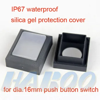 25pcs dia.16mm vandeniui apsauginis dangtis HABOO 16mm perjungiklis padengti silicio dioksido gelio padengti IP67 mygtukas jungiklis dangtis