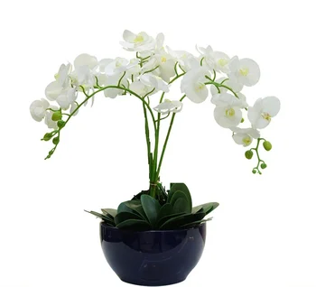 Gėlių Arrangment Orchidėjos Lapai Nekilnojamojo Touch Gėlių Lentelė Vestuves Netikrą Gėlių, Dekoratyvinių Įvykio Gėlių Nemokamas Pristatymas