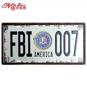 [ Mike86 ] FTB 007 JAV Licencijos Plokštės, Metalo Dažymas dekoro Alavo pasirašyti GiftCraft D-223 sumaišykite kad 30*15 CM
