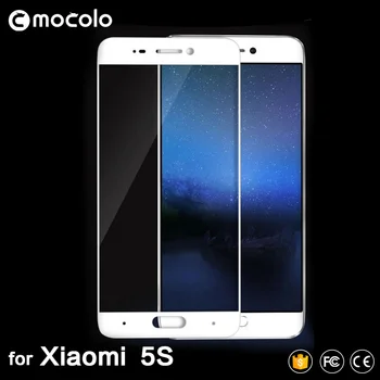Originalus Mocolo prekės xiaomi mi 5s 2.5 D Pilnas draudimas Xiaomi Mi5s Grūdintas Stiklas Screen Protector Filmas Xiaomi Mi5s plius 0.33 mm