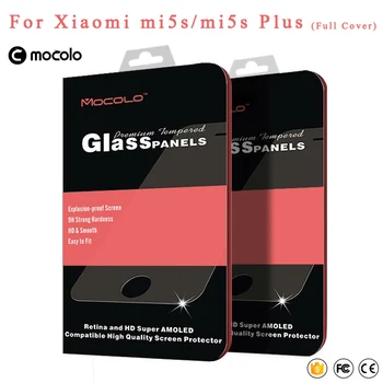 Originalus Mocolo prekės xiaomi mi 5s 2.5 D Pilnas draudimas Xiaomi Mi5s Grūdintas Stiklas Screen Protector Filmas Xiaomi Mi5s plius 0.33 mm