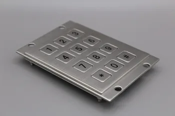 Metalo USB Klaviatūra Su 12 Klavišų Klaviatūra, 3x 4 Pramonės Mini Klaviatūra Nerūdijančio Plieno Kioskas Skaičių Klaviatūra