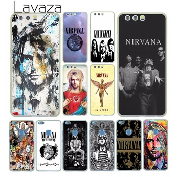 Lavaza Nirvana Kurt Cobain mados Hard Cover Atveju, Huawei P9 P10 Lite Plius P7 P8 G7 Garbę 8 Lite 7 6 4C 4X Coque Shell