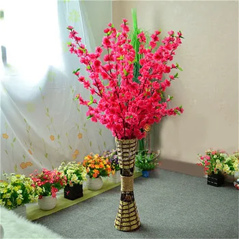 1pcs 65cm Dirbtinės Gėlės Peach Blossom Modeliavimas Gėlių, Vestuvių Dekoravimas Namų Dekoro Netikrą Gėlių, Augalų Didmeninės