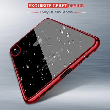 FLOVEME Prabanga, Padengtą TPU Case For iPhone X 10 Skaidrūs Ultra Plonas Silikono danga Už 