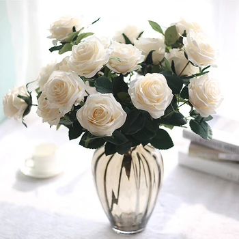 Karšto 1 Krūva Dirbtinio šilko prancūzijos Rožė Gėlių Puokštė Netikrą Gėlių Organizuoti Stalo Daisy Vestuvių Namų Dekoro Šalies aksesuaras Flores