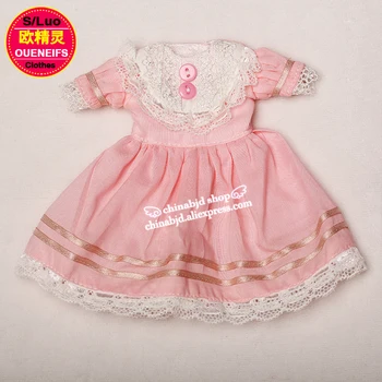 OUENEIFS nemokamas pristatymas rožinė Suknelė nėrinių krašto sijonas ,pritaikymas 1/6 bjd sd kūdikių drabužiai turi ne bjd sd lėlės ar perukas YF6 112